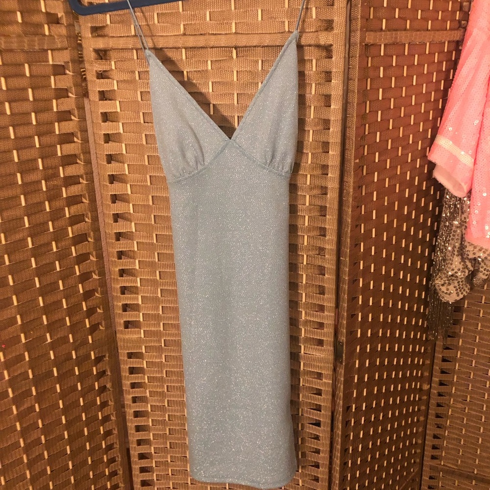 H&M Sparkling Blue Mini Dress